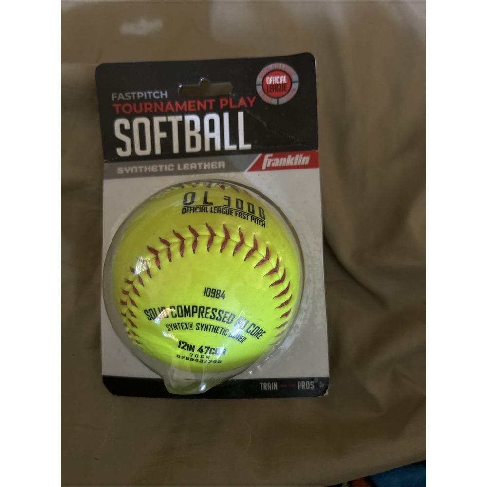 Franklin 12" Fastpitch Softball OL3000 Optic Yellow Synthetic Leather NEW